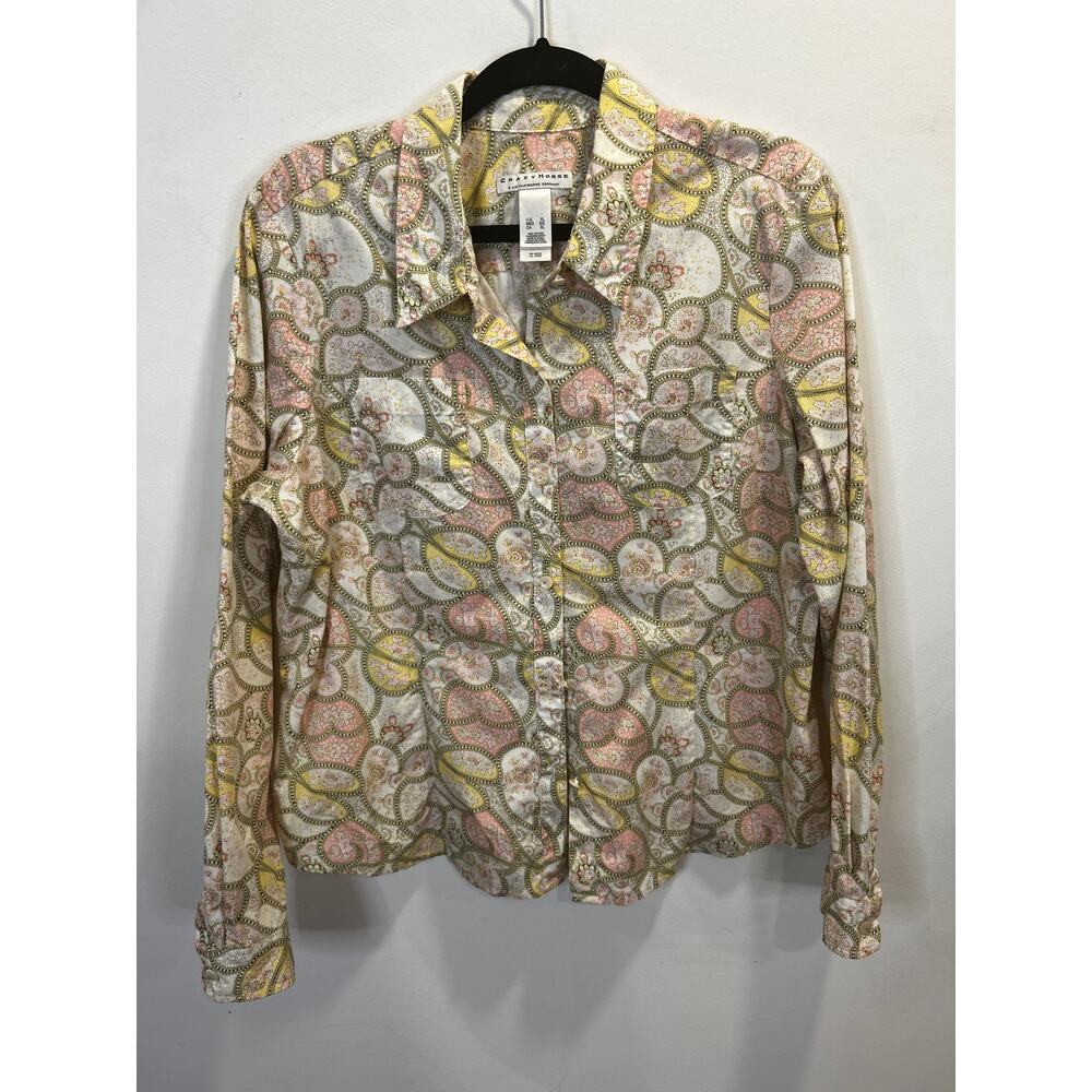 Soft Vintage Paisley Button- Crazy Horse by Liz Claiborne -XL